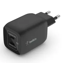 Belkin 65W Dual USB-C Ladegerät, Power Deliver, PPS, schwarz, universal