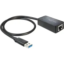 DeLOCK USB 3.0 Adapter zu Ethernet RJ45 10/100/1000 62121 schwarz