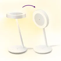 WiZ Portrait, smarte Home Office Tischleuchte mit Ringlicht 