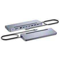 i-tec C31FLAT2PDPRO Metal Ergonomic 4K 3x Display, PD 100W