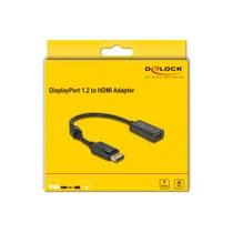 Delock Adapter DisplayPort 1.2 Stecker zu HDMI Buchse 4K Passiv schwarz