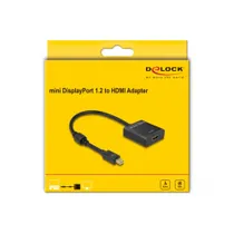 DeLOCK 62611 Adapter miniDisplayPort auf HDMI 4K Aktiv 0.20 m schwarz
