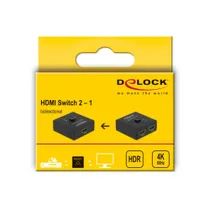 Delock HDMI 2 - 1 Umschalter bidirektional 4K 60 Hz kompakt