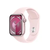 Apple Watch Series 9 Aluminium 41mm rosé (Sportarmband hellrosa) S/M