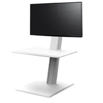 Humanscale QuickStand Eco für ein Monitor, große Tastaturablage, weiß