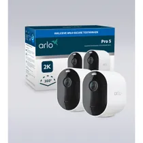 Arlo Pro 5 Überwachungskamera außen, 2er Set, weiß