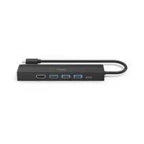 Hama 200144 USB-C Multiport-Adapter, schwarz