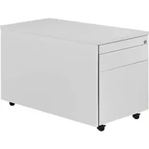 Schubladencontainer m. Rollen, 529x800, 1 Schub, 1 Hängereg., lichtgrau