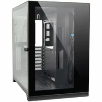 Inter-Tech C-703 Vision Gaming PC Gehäuse Midi-Tower Schwarz Seitenfenster