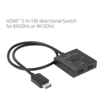 Club 3D HDMI 2-in-1 bidirektionaler Switch 0,5m für 8K60Hz oder 4K120Hz