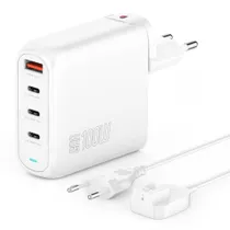 4Smarts Ladegerät GaN Flex Pro 100W 3 USB-C+1 USB-A -  weiß 
