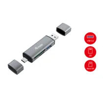 EQUIP 245460 Kartenleser mit USB 3.0-Hub, OTG