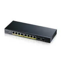 ZyXEL GS1100-10HP v2 10-Port unmanaged 8x Gigabit, 2x Fiber Uplink, 120W PoE+
