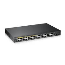 ZyXEL GS1900-48HP V2 48-Port GbE 2x SFP Smart Switch, PoE+ 170W Rackmount Metall