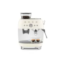 SMEG EGF03CREU 50s Style Siebträgermaschine mit Kaffeemühle Creme