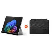 Microsoft Surface Pro (11. Edition) 13" OLED 2in1 Platin Snapdragon® X Elite 16GB RAM 512GB SSD Win11 ZIA-00004 inkl. Black Keyboard Pen