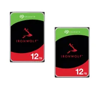 Seagate 2er Set IronWolf NAS HDD ST12000VN0008 - 12 TB 3,5 Zoll SATA 6 Gbit/s CMR
