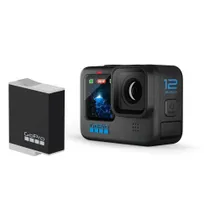 GoPro Hero 12 Black 5,3K60/4K120-Action Cam, Wasserdicht + Zusatzakku