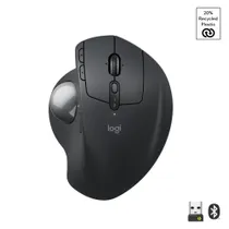 Logitech MX Ergo S Grafit - Kabellose Komfort-Trackball-Maus mit Silent-Klick + Logi Bolt Adapter