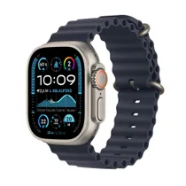 Apple Watch Ultra 2 LTE 49mm Titanium Natur Ocean Armband marine MX4D3FD/A