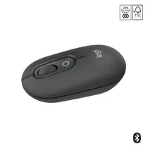Logitech POP Icon Mouse mit personalisierbarem Emoji, Grafit, SilentTouch-Technologie, Easy-Switch-Taste (Bis zu 3 Geräte)