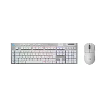 Logitech G915 X LIGHTSPEED Clicky-Switches, Weiß + Pro X Superlight 2 Maus - Kabellose Gaming Combo