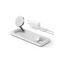 Anker MagGo Magnetic Wireless Ladegerät 15W 3-in-1 Pad weiß