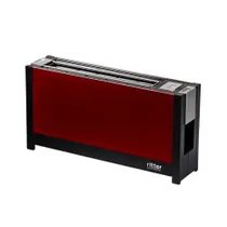 ritter volcano 5 Langschlitz-Toaster mit Glasfronten rot