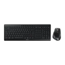 Cherry STREAM Desktop Comport Schwarz - Ergonomische Tastatur-Maus-Combo, USB-Dongle, USB-A, AES-128, 4.000 dpi, Cherry SX Scherenmechanik