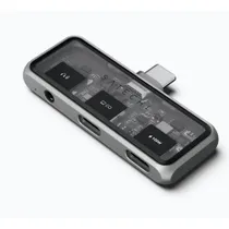 Satechi Mobile XR Hub 2-Port USB-C (1x 100W PD) mit 3,5mm Audio Space Grau