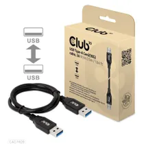 Club 3D USB Typ-A Gen2 (10G) Kabel 3A St/St 0.5m schwarz