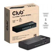 Club 3D HDMI 4 auf 1 Umschalter 4K120Hz Umschalter schwarz