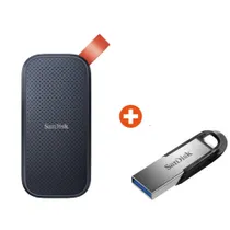 SanDisk Portable SSD V2 2 TB USB 3.2 Gen 2 bis zu 800MB/s inklusive 128GB Ultra Flair USB 3.0 Stick