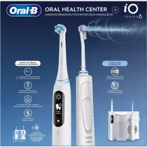Oral-B Center OxyJet Reinigungssystem - Munddusche + Oral-B iO6 Elektronische Zahnbürste Weiß