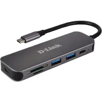 D-Link DUB-2325/E 5-in-1 USB-C-Hub mit Kartenleser