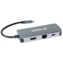D-Link DUB-2335 6-in-1 USB-C-Hub mit HDMI/Gigabit-Ethernet/Ladefunktion