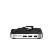 Satechi Stand Hub Mac Mini M4 SSD Enclosure Silber