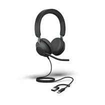 Jabra Evolve2 40 SE Stereo Headset Schwarz - MS-Teams, USB-C/A, Busylight