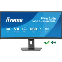 iiyama ProLite XCB3494WQSU-B1 86,4cm (34") WQHD VA Curved Office Monitor 21:9 HDMI/DP/USB-C 120Hz 0,4ms