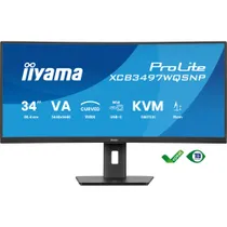 iiyama ProLite XCB3497WQSNP-B1 86,4cm (34") WQHD VA Curved Office Monitor 21:9 HDMI/DP/USB-C PD95W 120Hz 0,4ms