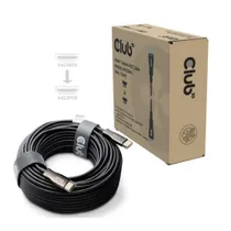 Club 3D HDMI™ Hybrid AOC Kabel 8K60Hz/4K120Hz 50m St./St. schwarz