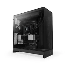 NZXT H9 Flow (2025) All Black Midi Tower ATX Gaming Gehäuse schwarz mit Glasfenster