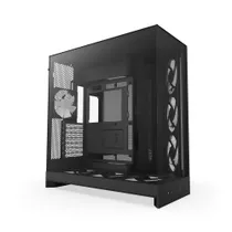 NZXT H9 Flow RGB+ (2025) All Black Midi Tower ATX Gaming Gehäuse schwarz mit Glasfenster