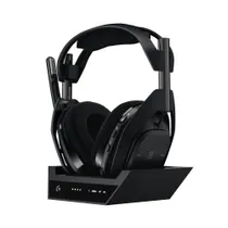 LogitechG ASTRO A50 (Gen 5) Schwarz - Kabelloses LIGHTSPEED Gaming-Headset und Basisstation mit PLAYSYNC Audio
