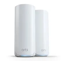 NETGEAR Orbi 770 Serie Tri-Band WiFi 7 Mesh-Netzwerksystem (RBE772) – Router + 1 Satellit-Repeater, Sicherheitsfunktionen, bis zu 11 Gbit/s, Abdeckung bis 360 m2, 100 Geräte, 2,5 GB Internetanschluss