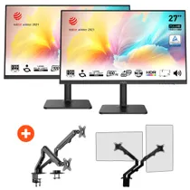 2x MSI Modern MD272XPDE 69cm (27") FHD IPS Office Monitor + Gratis Monitorarm