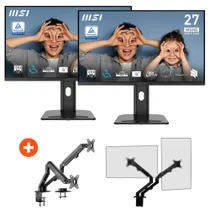 2x MSI Pro MP273QPDE E2 69cm (27") QHD IPS Office Monitor + Gratis Monitorarm