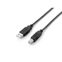 EQUIP 128861 USB 2.0 A auf B Kabel, 3m M/M Schwarz