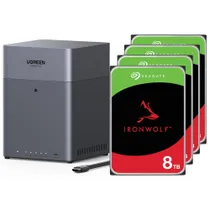 UGREEN NASync DH4300 Plus NAS System 4-Bay 32TB inkl. 4x Seagate IronWolf ST8000VN004 8 TB