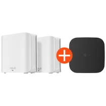 Glasfaser-Bundle aus Asus ZenWiFi AiMesh Extendable Router 2er Pack + Telekom Glasfaser Modem 2b